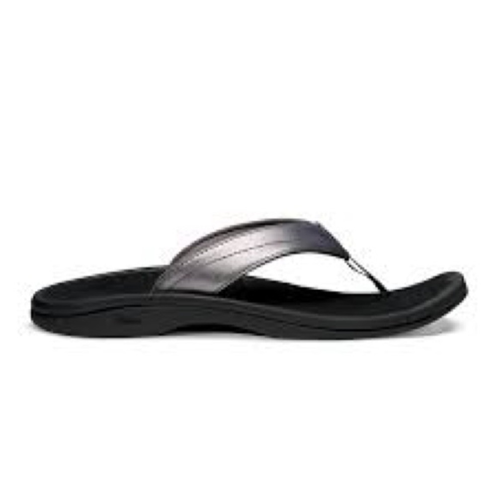 Olukai OHana flip flop sandals silver women’s size‎ 10 casual beach summer